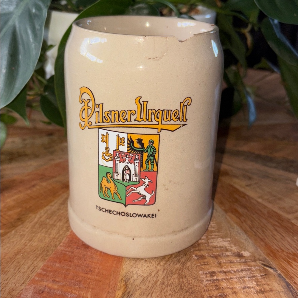 Vintage Pilsner Urquell Tschechslowakei Beer Stein, Octoberfest Stein